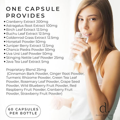 Kidney Support Supplement Kidney Cleanse & Detox Vitamins with Chanca Piedra, Astragalus Root, Cranberry Extract, Stinging Nettle Leaf, Horsetail Powder, Juniper Berry & More - 60 Caps