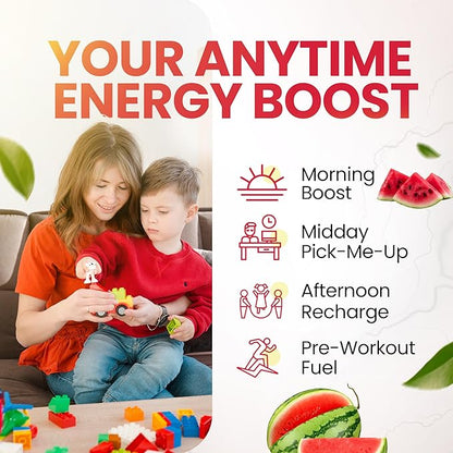 Morning Buzz Energy Drink Powder - Energy Boost Drink Mix - Sugar-Free Energy with Antioxidants - Morning Kickstart and Sports Nutrition Endurance Product - 30 Servings, Watermelon, 8 Ounces