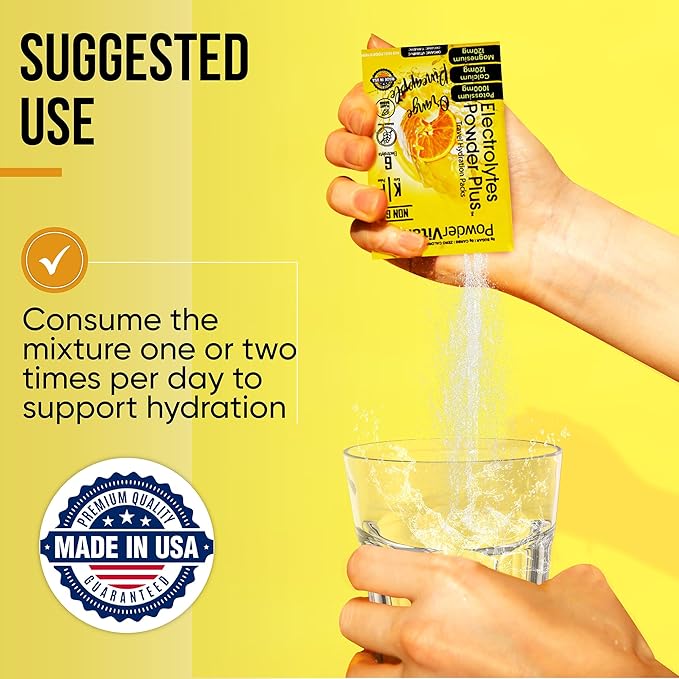 Electrolytes Powder Plus, Keto, Orange Pineapple, Sugar Free, Pink Himalayan Salt, 1000mg Potassium, 120mg Calcium, 120mg Magnesium, Non-GMO, Zero Calories, (16 Hydration Packets)