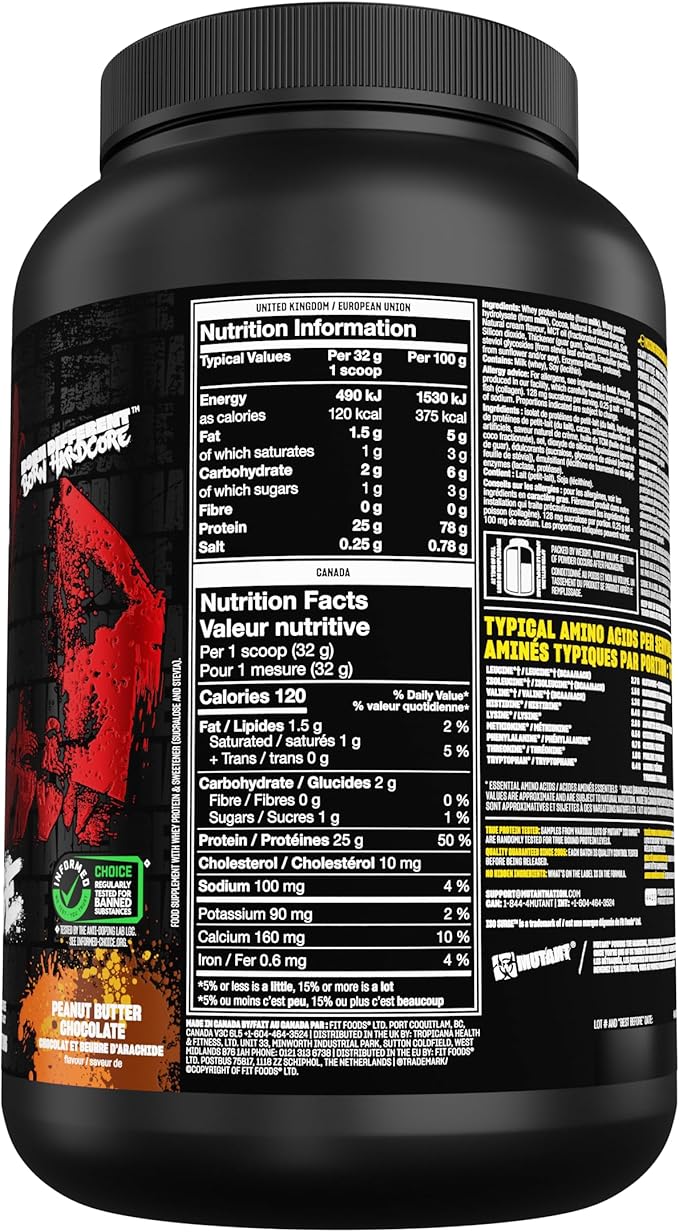 Mutant ISO Surge Whey Protein Isolate Powder Acts Fast to Help Recover, Build Muscle, Bulk and Strength, 1.6 lb (Peanut Butter Chocolate)