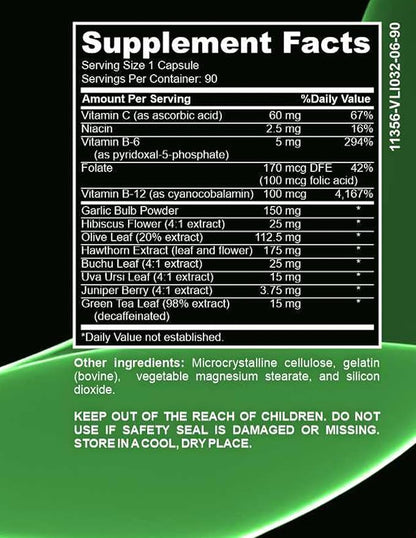 Halalways Blood Pressure Support Certified Halal Supplement Naturally BP Support with Garlic Bulb Powder, Hawthorn Berry, Green Tea Leaf & Hibiscus Vitamins for Healthy Hypertension (BP)