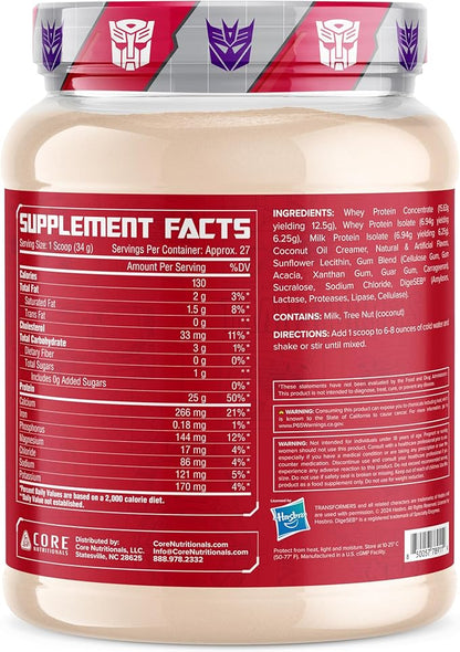 Core Nutritionals | Transformers Protron Protein Blend Nutritional Supplement Formula (Free Prize Inside - Bumblebee) - for Adults Ages 18+ (2 Pounds, Vanilla Honey Graham)