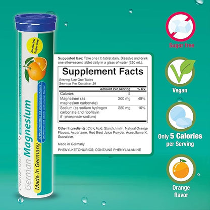 T&D German Mineral Plus Package 60 Servings - Vegan, Zero Sugar - Drink Effervescent Tablets - Iron, Calcium, Magnesium Pharma - Made in Germany