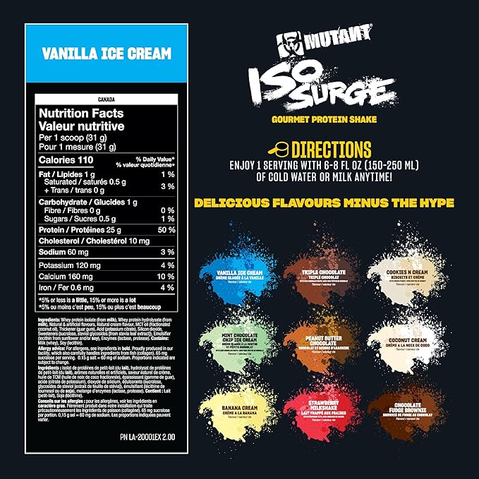 Mutant ISO Surge Whey Protein Isolate Powder Acts Fast to Help Recover, Build Muscle, Bulk and Strength, 1.6 lb (Chocolate Fudge Brownie)