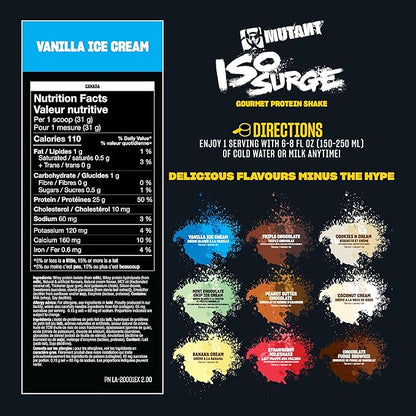 Mutant ISO Surge Whey Protein Isolate Powder Acts Fast to Help Recover, Build Muscle, Bulk and Strength, 1.6 lb (Chocolate Fudge Brownie)
