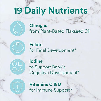 SmartyPants Prenatal Vitamins for Women, Sugar Free Multivitamin Gummies: Methylfolate, Omega 3 (ALA) Vitamin D3, C, Vitamin B12, B6, Vitamin A, K & Zinc, Erythritol Free, 60 Count (20 Day Supply)