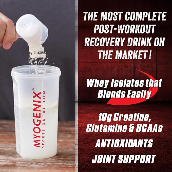 Myogenix Aftershock Post Workout, Unlimited Muscle Growth | Anabolic Whey Protein | Mass Building Carbohydrates | Amino Stack Creatine and Glutamine Plus BCAAs | Shockolate Milk - 2.64 LBS