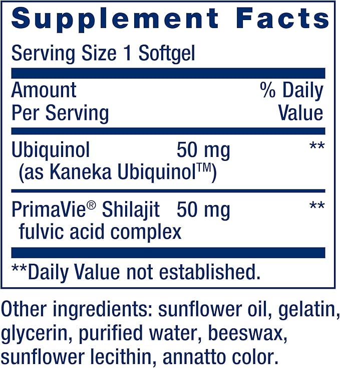 Life Extension Super Ubiquinol CoQ10 with Enhanced Mitochondrial Support, Heart Health Supplement, Maximum Absorption, 50 mg, Non-GMO, Gluten-Free, 100 softgels
