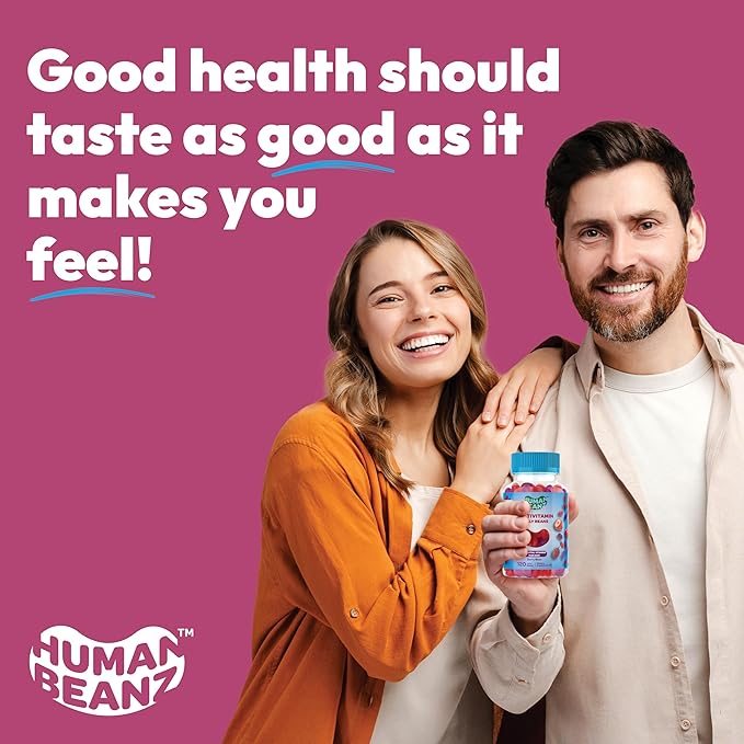 Multivitamin Jelly Bean Gummies with Zinc for Men and Women, Immune Support Dietary Supplements for Adults, Vegetarian, 120 Berry Blast Jelly Beans, Kosher