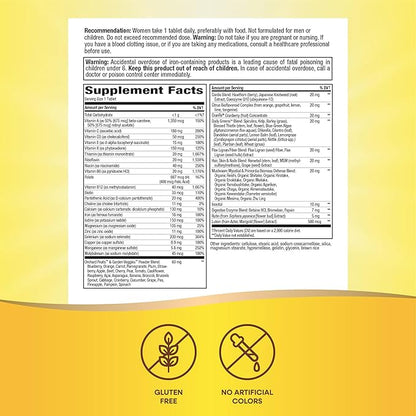 Nature's Way Alive! Women's Daily Ultra Multivitamin, High Potency Formula, Promotes Energy Metabolism and Muscle Function*, with Methylated B12, 60 Tablets (Packaging May Vary)