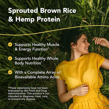 North American Herb & Spice NutriHemp Raw - 28.2 oz - Sprouted Brown Rice & Hemp Protein - Supports Healthy Muscle, Whole Body Nutrition & Energy Function - Vegan, Non-GMO - 28 Servings