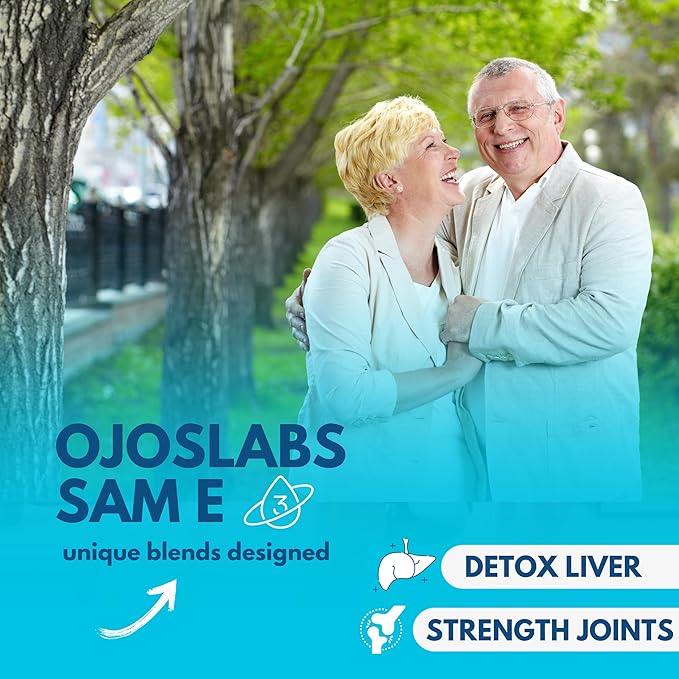 Sam-e 500mg Methionine supplement for Liver, Joint, Brain and Mood support, High Absorption Sam e supplement (S Adenosyl Methionine), Vegan, Gluten Free,Non-GMO, 60 Sam e Capsule, Made in USA