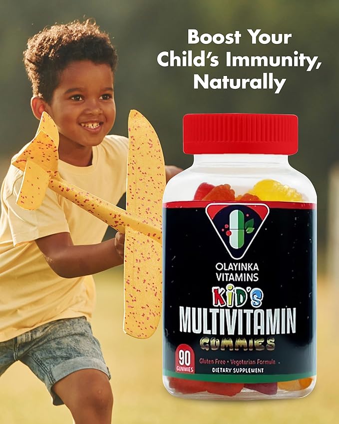 Multivitamin for Kids – High Potency Children's Immune Support with Vitamin C, Vitamin A, Vitamin E, Choline, Zinc & More – Vegetarian Vitamin Gummies for Kids, 90 Count
