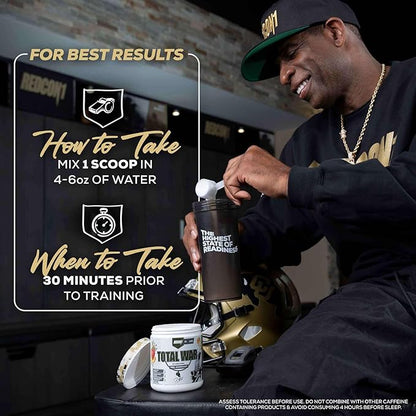 REDCON1 Pre Workout Powder for Men & Women - Total War - All-in-One Preworkout with Beta Alanine & Citruline Malate to Support Energy & Endurance - Prime Time Punch (30 Servings)