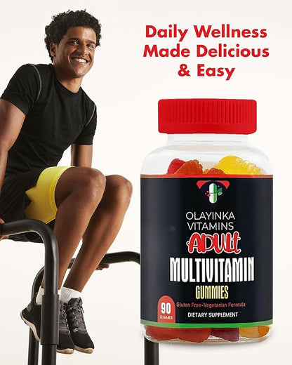 Multivitamin for Women & Men – High Potency, Vegetarian Immune Support Supplement with Vitamin D, Vitamin C, Iodine & Zinc – Multivitamin Gummies for Adults, 90 Count