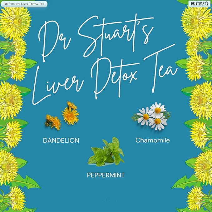 Dr Stuart's Liver Detox Tea - 90 Teabags (15 bags x Pack of 6) | with Dandelion Root, Centaury Herb & Milk Thistle | Supports Healthy Liver | Naturally Caffeine Free