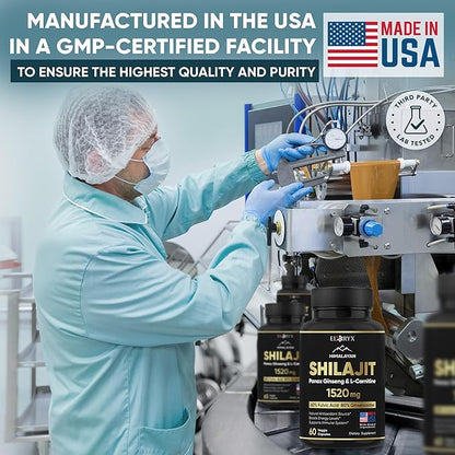 Pure Himalayan Shilajit Supplement 60 Capsules 60% Fulvic Acid 85+ Trace Minerals for Energy Boost & Immune Support Shilajit for Men & Women Alternative to Authentic Shilajit Resin or Pills, USA Made