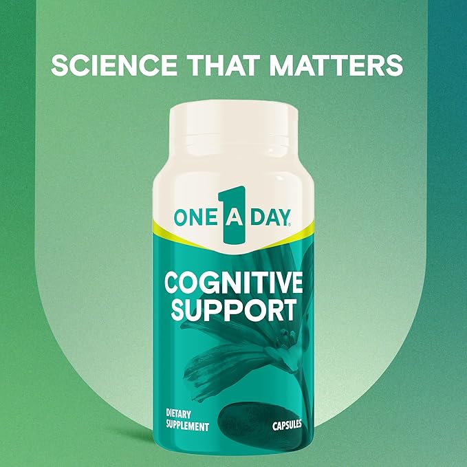 One A Day Cognitive Supplement – Brain Supplement to Support Cognitive Performance for Men and Women with Bacopa. Also includes Rhodiola, & Holy Basil, 30 Capsules (Packaging May Vary)
