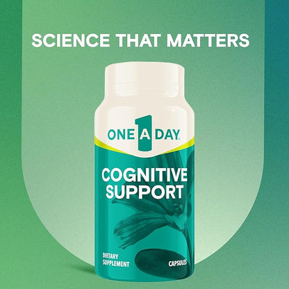 One A Day Cognitive Supplement – Brain Supplement to Support Cognitive Performance for Men and Women with Bacopa. Also includes Rhodiola, & Holy Basil, 30 Capsules (Packaging May Vary)