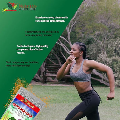 NELCIA'S NATURAL HERBS- DETOX & FLUSH, Whole Body Cleanse in 21 Days- Dietary Supplement - 14 oz - Enhanced with Milk Thistle Extract