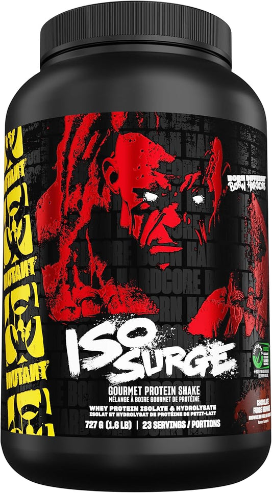 Mutant ISO Surge Whey Protein Isolate Powder Acts Fast to Help Recover, Build Muscle, Bulk and Strength, 1.6 lb (Chocolate Fudge Brownie)