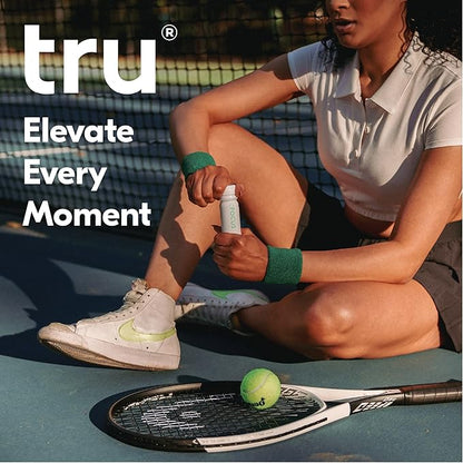 Tru Focus Shot, Apple Kiwi Flavored Extra Strength Energy Shots - Zero Sugar Nootropic Drink plus Adaptogens, Choline, and Yerba Mate - Natural Caffeine, GF, Keto, Vegan Supplement, 2oz (Pack of 24)