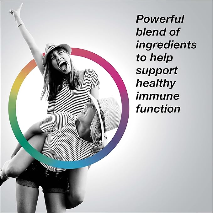 Rainbow Light Counter Attack Immune Support, Dietary Supplement Provides Immune Support, With Vitamin C, Zinc and 3 Targeted Herbal Blends, Vegan and Gluten Free, 90 Count