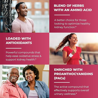 Sandhu's Kidney Cleanse Detox & Repair Support Supplement for Men and Women | with Cranberry Extract | Helps Support Kidney & Urinary Tract Health | 60 Vegetarian Capsules