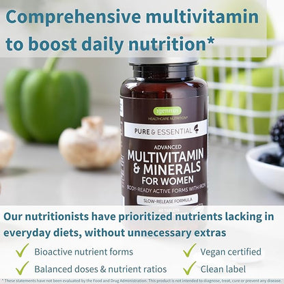 Methylated Women's Multivitamin, Methylated Folate for MTHFR, Clean Label & Vegan, with Iron, Non-GMO, Halal, Sustained Release, 60 Tablets, by Igennus