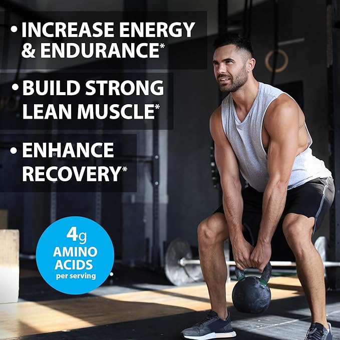 Ultimate Amino Complex Supplement - 240 Easy-to-Swallow, Flavorless 1g Tablets - All 9 Essential Amino Acids Plus Cystine & Tyrosine - 2:1:1 BCAA Ratio - Increase Energy & Muscle - Vegan & Non-GMO