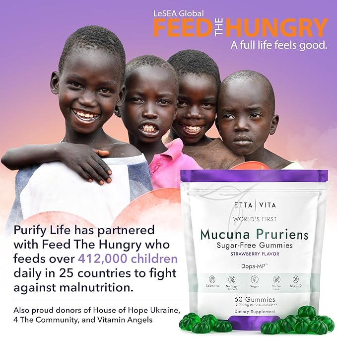 Dopamine Supplement - Sugar-Free Mucuna Pruriens Gummies (2g/serving) Energy & Focus Gummies - Potent Mucuna Pruriens Extract Supplement for Calm Mood and Motivation, Vegan, Non-GMO, Gluten-Free, 60ct