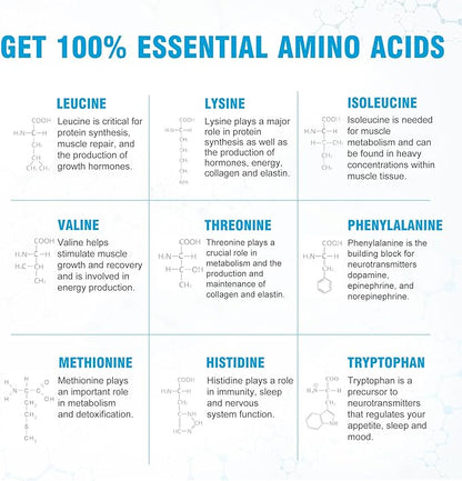 Ultimate 100% Essential Amino Acid Supplement - 300 Easy-to-Swallow, 1g Coated Tablets - All 9 EAA with 40% Leucine in Optimized BCAA Ratio - Improve Fitness & Performance - Keto, Vegan & Non-GMO