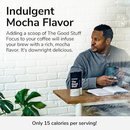 For Wellness The Good Stuff™ Focus Blend (30 Stick Packs), Non-Dairy Coffee Supplement – Stimulates Cognitive Function & Mental Clarity