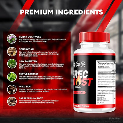 ErecBoost, ErecBoost Pills, Official ErecBoost Original Capsules for Energy & Overall Health, ErecBoost Pastillas, ErecBoost En Capsulas (60 Capsules)