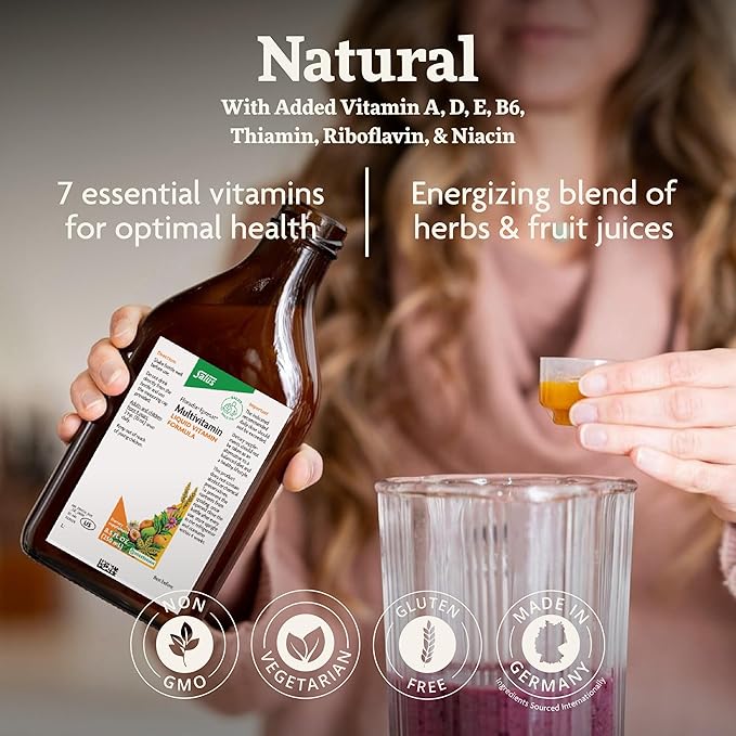 Floradix Epresat Adult Multivitamin - Daily Liquid Multivitamin with Vitamin A, Milk Thistle & More for Wellness - Energy Support & Liver Health Support - Vegetarian, Non-GMO - 8.5 fl oz