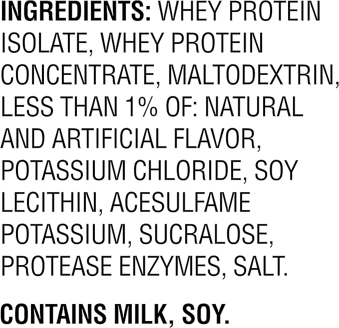 Muscle Milk 100% Whey Protein Powder, Vanilla, 5 Pound, 68 Servings, 25g Protein, 2g Sugar, Low in Fat, NSF Certified for Sport, Energizing Snack, Workout Recovery, Packaging May Vary