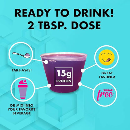 Nutritional Designs LPS Liquid Collagen & Whey Protein Supplement - Sugar-Free Non-GMO Drink - Promotes Healthy Skin & Hair for Men & Women (Neutral)