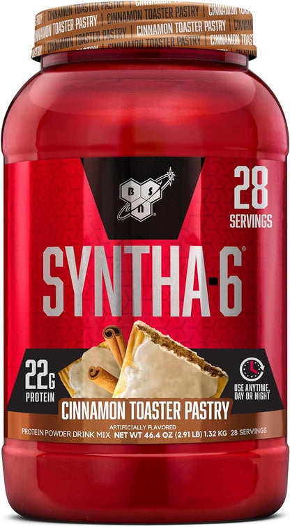 BSN SYNTHA-6 Whey Protein Powder with Micellar Casein, Milk Isolate, Cinnamon Toaster Pastry, 28 Servings (Packaging May Vary)