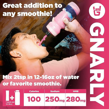 Gnarly Nutrition Fuel2O Electrolyte Powder Packs - Fuel 2O Endurance Nutrition, Electrolyte Solution, Fuel, Replenishment, and Recovery - Tropical, 10-Pack