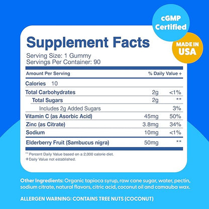 Feel Great Immune Support Gummies for Kids Duo - 90 Day Supply - Zinc, Vitamin C, Elderberry - Gluten Free, Plant Based - Tasty Berry & Citrus Gummies