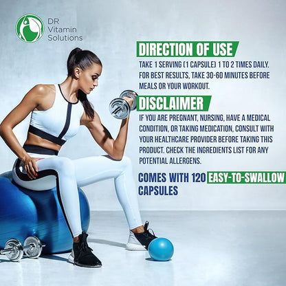 Thermogenic Fat Burner Brazilian Lean, Weight Loss Vitamins, Waist Trimmer & Supplements for Bloating (1 Bottle, 120 Capsules)