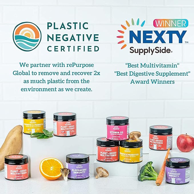 Llama Naturals Vitamin D3 Gummies for Kids & Adults, Real Fruit Gummy Vitamins for Immune Support, Healthy Bones & Overall Health, Organic, Vegan, No Sugar Added, Raspberry, 60 Ct (30-60 Day Supply)