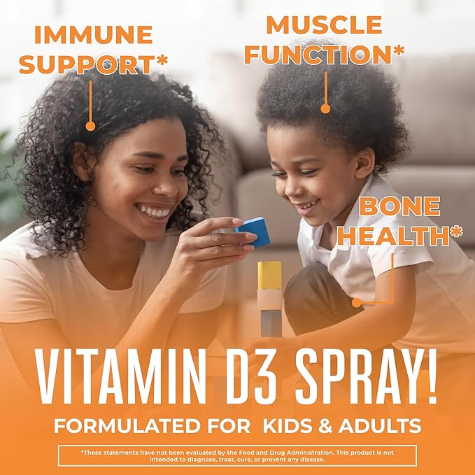 MaryRuth Organics Vitamin D USDA Organic | Vitamin D3 Liquid | Sugar Free | Liquid Vitamin D Spray Immune Support for Adults & Kids | Bone Health | Vit D3 | Vegan | Gluten Free | Non-GMO | 30 Servings