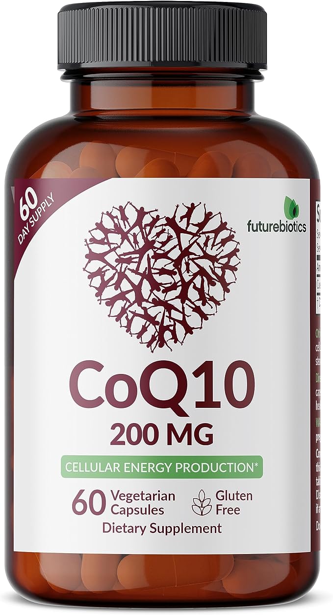 Futurebiotics CoQ10 200 MG Cellular Energy Production, 60 Vegetarian Capsules