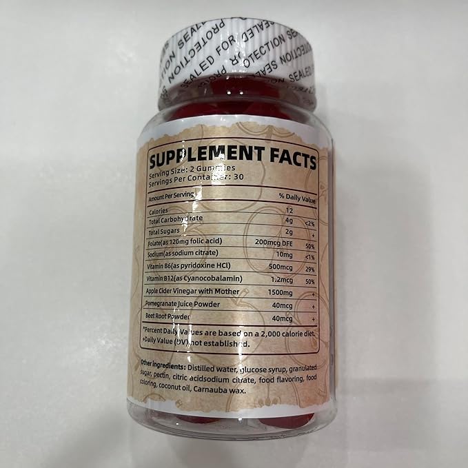 Keto ACV Gummies Advanced Formula, Apple Cider Vinegar Gummies Formulated with Pomegranate Beet Juice Powder B12, 1500MG Vegan Non GMO 56 Gummys