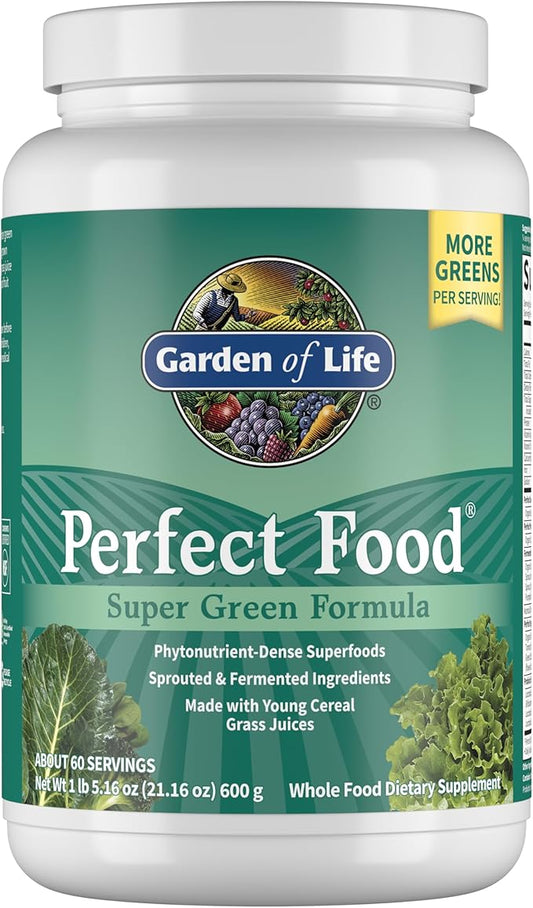 Garden Of Life Whole Food Vegetable Supplement - Perfect Food Green Superfood Dietary Powder, 600g