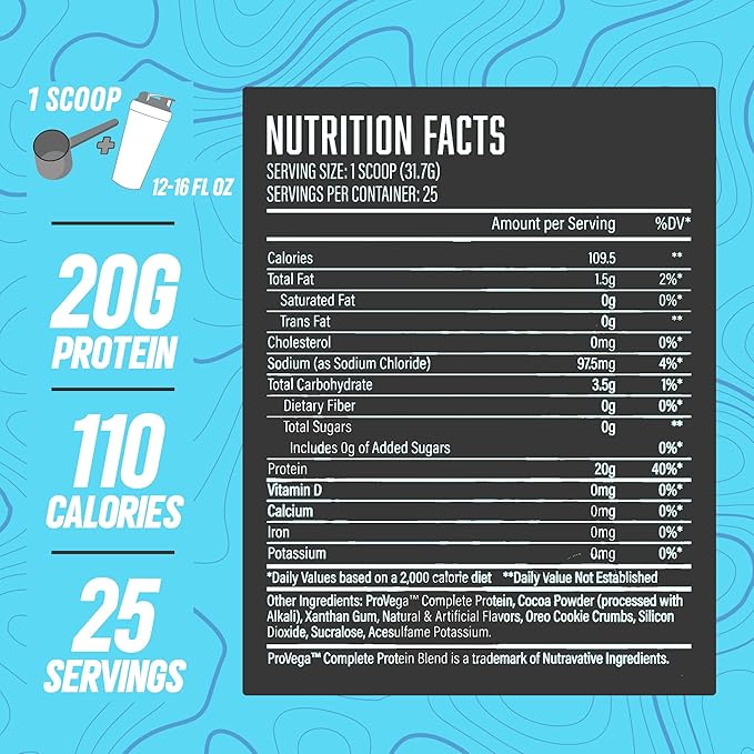 Huge Supplements Vegan Protein Powder - Cookies & Cream - Superior Plant-Based Protein Powder, 20g Protein Per Serving