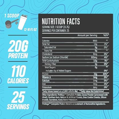 Huge Supplements Vegan Protein Powder - Cookies & Cream - Superior Plant-Based Protein Powder, 20g Protein Per Serving