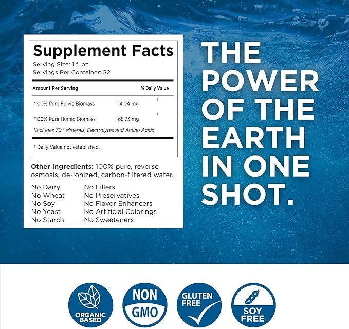 Micro-Boost Humic Mineral Blend | Plant-Based Multi Minerals Supplement & Electrolytes Liquid (Micro-Boost)