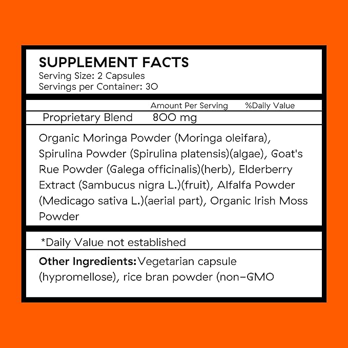 M.O.O. Postnatal Vitamins with Lactation Support - Postpartum Recovery, Lactation Supplement for Breastfeeding Women, 7-Ingredient Superfood Postnatal Formula, Overcomes Hormonal Balance | 60 Capsules